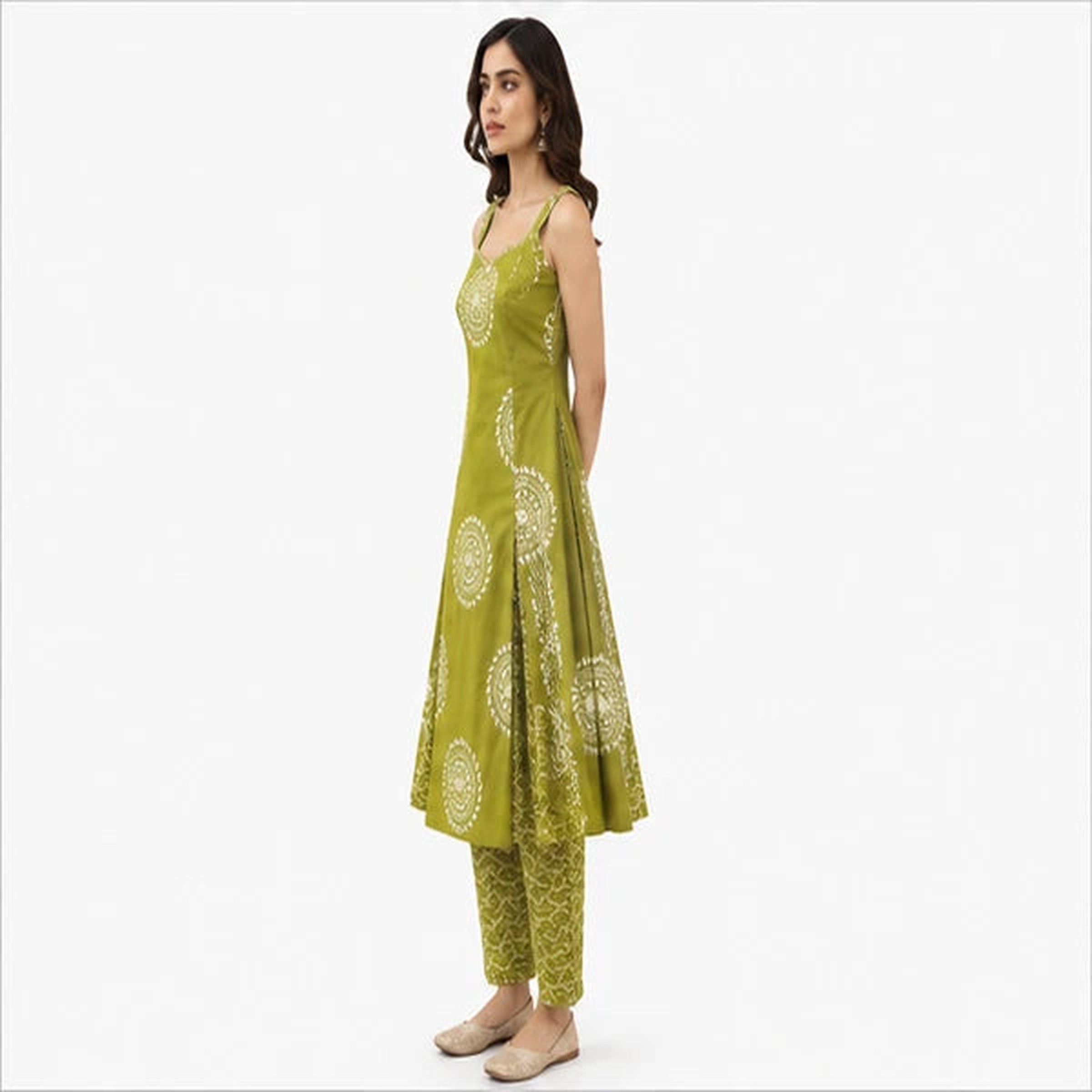 Women’s Cotton Kurti Set with Bottom – Spaghetti Style