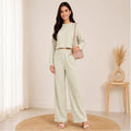 Women’s Lycra Polyester Co-Ord Set – Trendy Top & Trousers