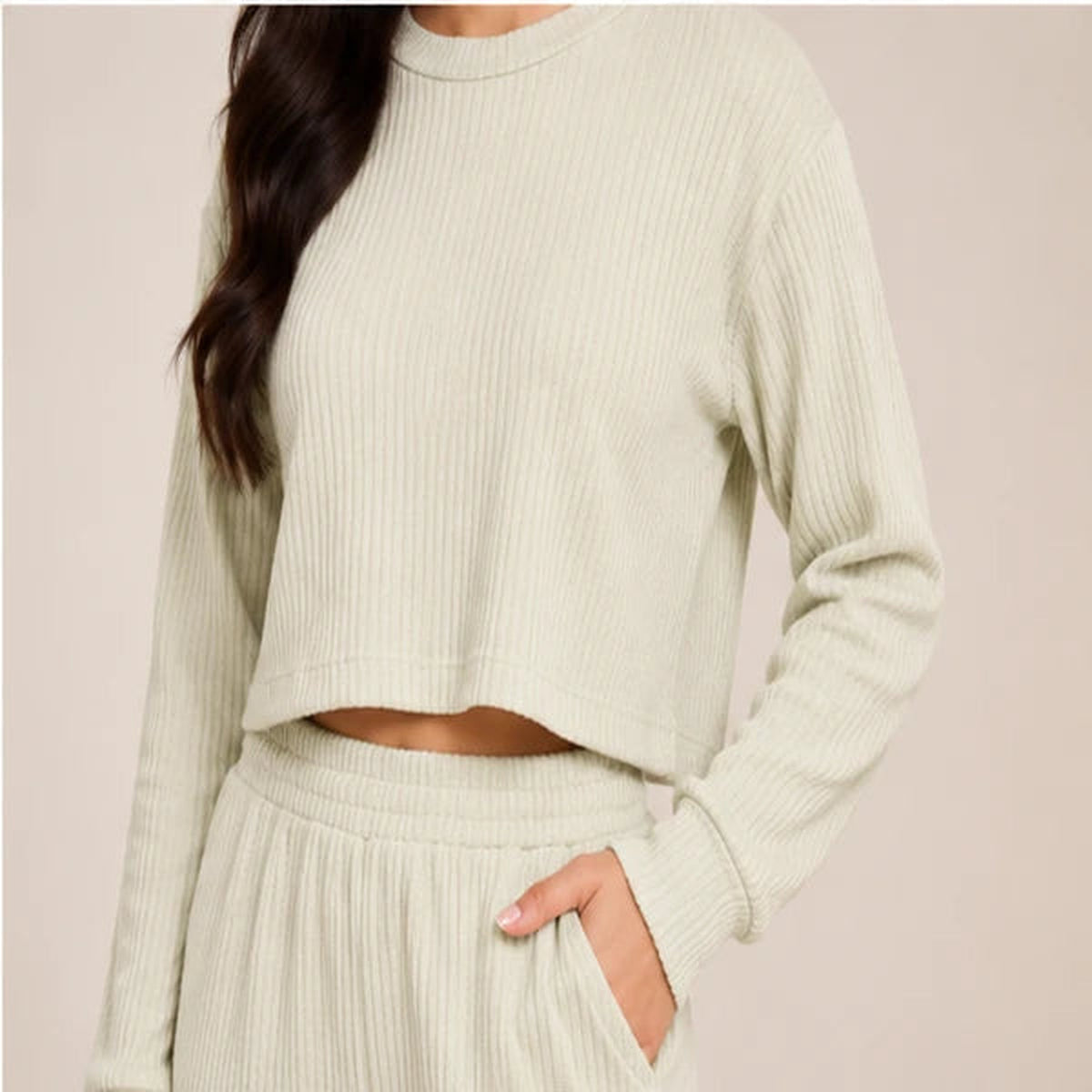 Women’s Lycra Polyester Co-Ord Set – Trendy Top & Trousers