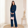 Women’s Lycra Polyester Co-Ord Set – Trendy Top & Trousers