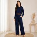 Women’s Lycra Polyester Co-Ord Set – Trendy Top & Trousers