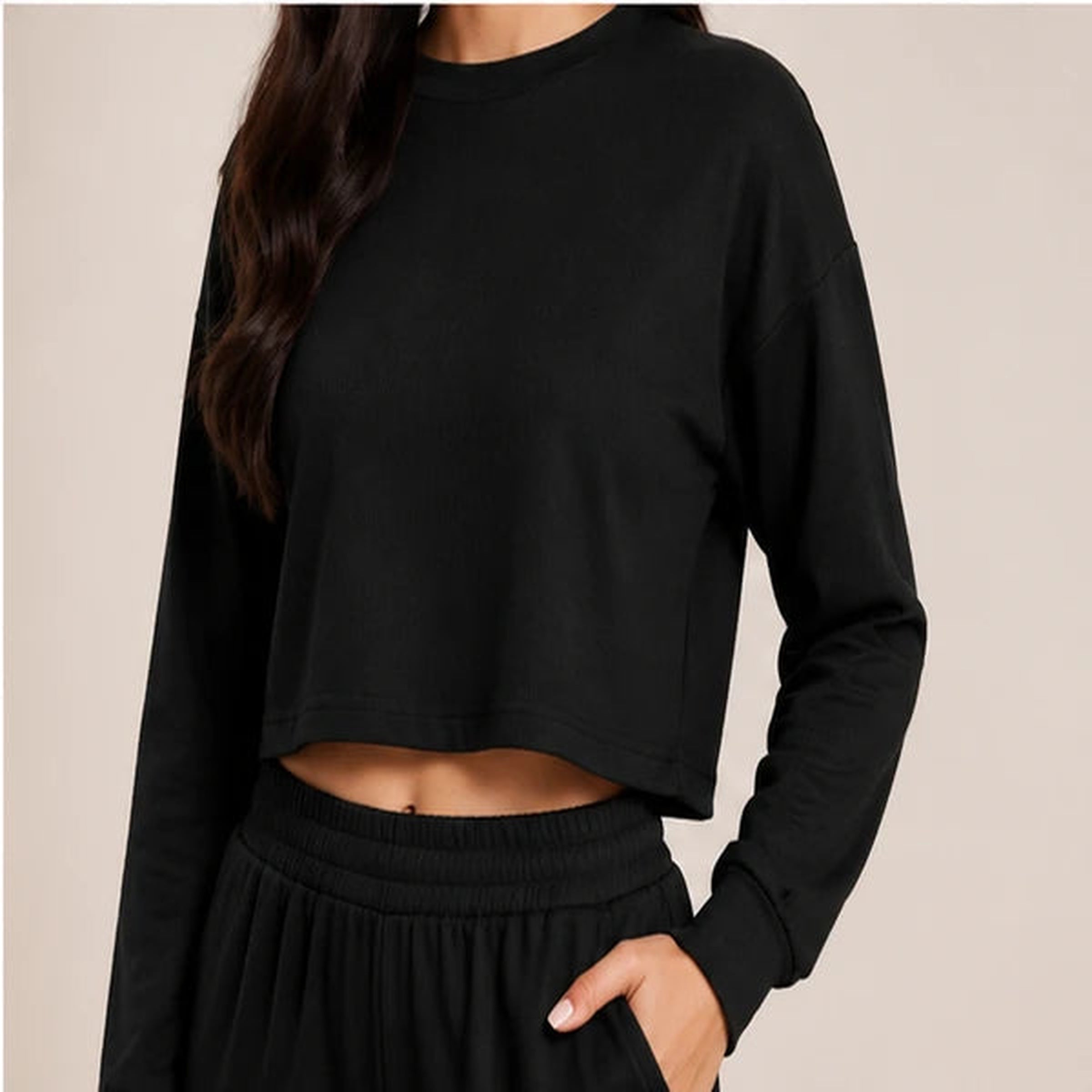 Women’s Lycra Polyester Co-Ord Set – Trendy Top & Trousers