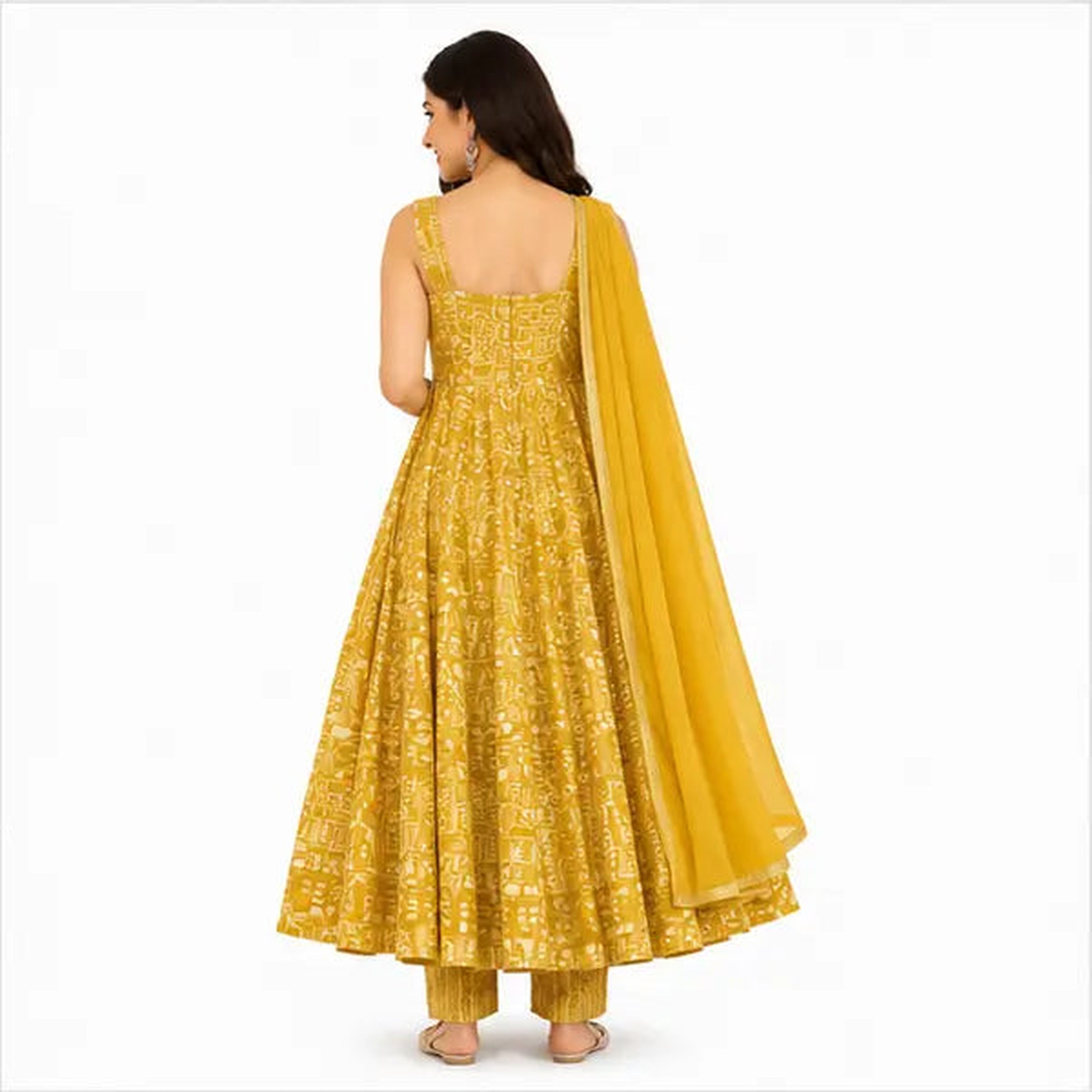 Women’s Muslin Kurta Set with Bottom & Dupatta – Digital Print