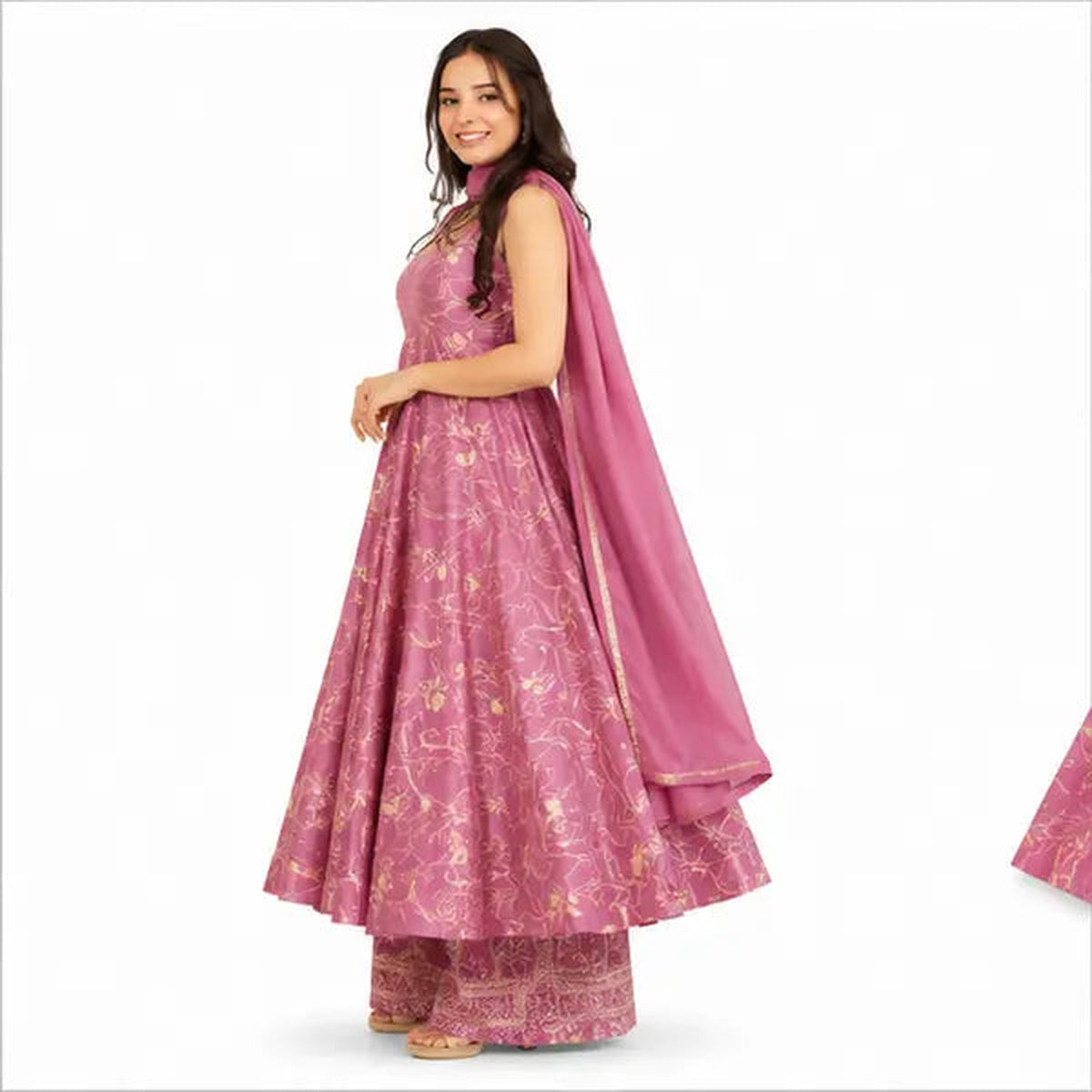 Women’s Muslin Kurta Set with Bottom & Dupatta – Digital Print (Copy) (Copy)