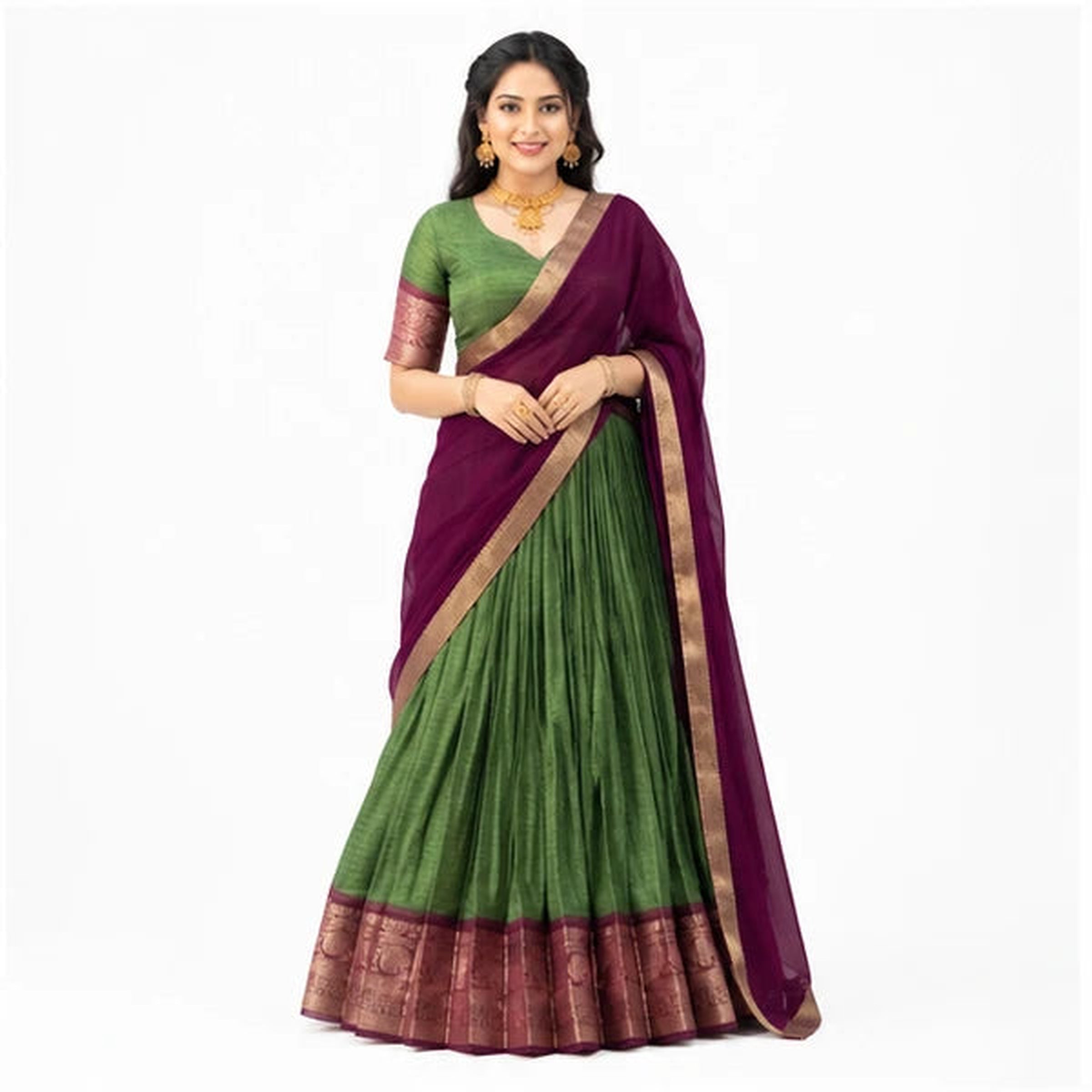Zari Weaving Traditional Lehenga Choli